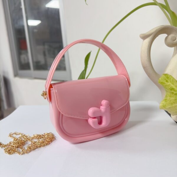 oly-a94d1017383e35628d873673b6286869 Wholesale 2025 Cross-Border New Hot Selling J Letter Jelly Bag Satchel One-Shoulder Cross-Body Kidsren's Bag Pvc Bag Coin Purse