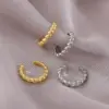 Wholesale 1 Pair Simple Style Solid Color Cool Style C Shape Copper 18K Gold Plated Gold Plated Ear Cuffs