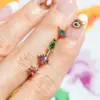 Wholesale 1 Pair Casual Dinosaur Copper Metal Inlay Zircon Ear Studs