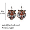 Wholesale Fun Animal Wooden Earrings