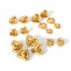 Wholesale 1 Pair Simple Style Heart Shape Plating Stainless Steel Drop Earrings Ear Studs
