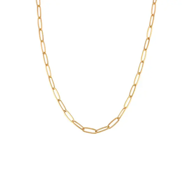 Wholesale PVD Coated Real Gold Plated 18K Gold Solid Color 304 Stainless Steel Elegant Retro Waterproof Non Tarnish 304 Stainless Steel Bracelets Necklace