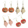 Wholesale Halloween Pumpkin Ghost Diamond Earrings