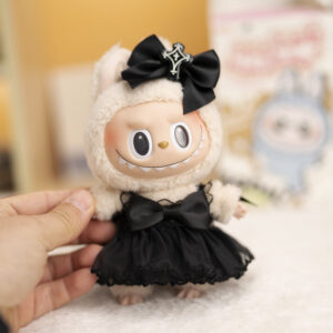 Chrome Hearts Little Devil Slip Dress + Headpiece / Labubu is wearable in its first, second, and third generations.