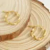 Wholesale Simple Style Solid Color Twist Titanium Steel Hoop Earrings 1 Pair