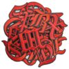 Wholesale Gothic 26-letter embroidered patch