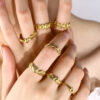 Wholesale Summer ocean wind design spliced starfish ring