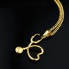 oly-a9750362e695f7861a7c3e0a689d874c Wholesale titanium steel stethoscope pendant hip hop titanium steel necklace jewelry