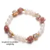 Wholesale Simple Style Flower Zircon Arylic Beaded Bracelets Wholesale