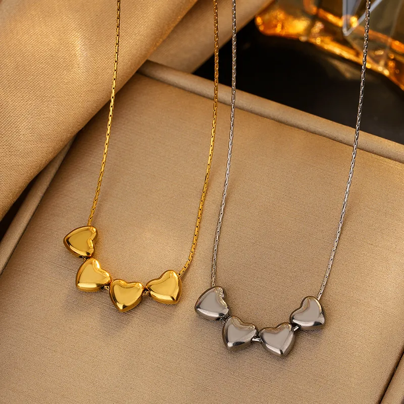 Wholesale Ion Plating (IP) 18K Gold Plated Heart Shape 304 Stainless Steel Princess Classic Style Waterproof Non Tarnish 304 Stainless Steel Pendant N