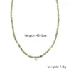 Wholesale 304 Stainless Steel Beaded 18K Gold Plated Simple Style Commute Inlay Round Zircon Pendant Necklace