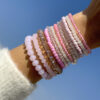 Wholesale Bohemian Rice Bead Multi-Layered Elastic Bracelet Set