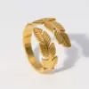 Wholesale Jewelry Casual 304 Stainless Steel 18K Gold Plated Plating Stainless Steel Rings