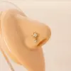 1 Piece 316L Stainless Steel Copper Zircon Nose Rings & Studs Flower Bow Knot Waterproof Non Tarnish Surgical Steel Women'S Unisex