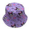 Wholesale Kulomi Printed Fisherman Hat Cartoon Anime Sanrio Double-sided Wear Sun Hat for Men and Women Outdoor Casual Basin Hat