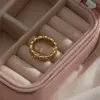 Wholesale PVD Coated Real Gold Plated 18K Gold Geometric 304 Stainless Steel Glam Waterproof Non Tarnish Rings
