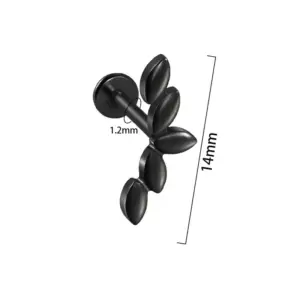 Five Flat Horse Eyes / Black-1.2*8mm
