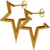 Wholesale 1 Pair Modern Style Simple Style Irregular Star Polishing Plating 304 Stainless Steel Imitation Gold Rack Plated Ear Studs