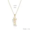 Wholesale Jewelry Fashion Letter 304 Stainless Steel Gold Plated Plating Stainless Steel Necklaces