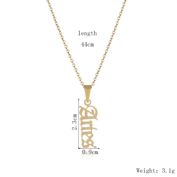 Wholesale Jewelry Fashion Letter 304 Stainless Steel Gold Plated Plating Stainless Steel Necklaces