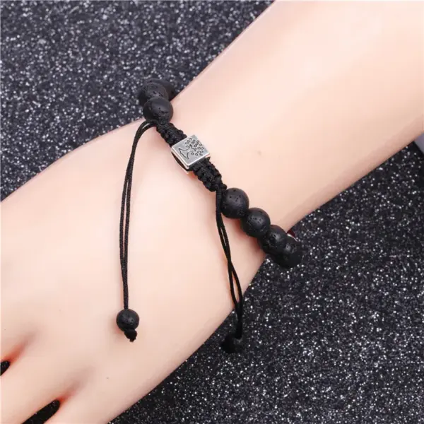 Hip-Hop Vintage Style Constellation Volcanic Rock Rope No Inlaid Bracelets In Bulk