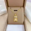 Wholesale Golden Plated 304 Stainless Steel Electroplating Zircon Animal Cute Pendant Necklace For Women's