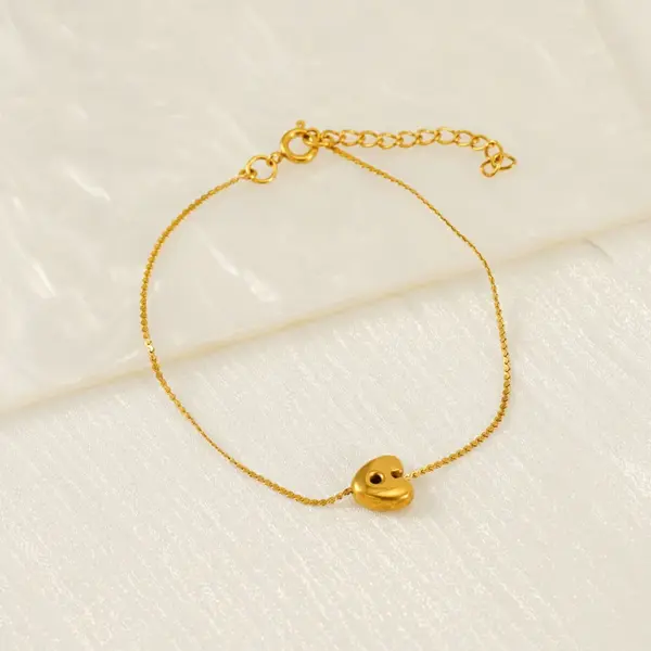 Ion Plating (IP) 18K Gold Plated Letter 304 Stainless Steel Casual Simple Style Waterproof Non Tarnish 304 Stainless Steel Bracelets
