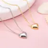 Wholesale Jewelry Simple Style Heart 304 Stainless Steel 18K Gold Plated Plating Necklace