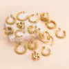 Wholesale 1 Pair Simple Style C Shape 304 Stainless Steel Ear Studs