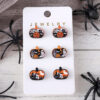 oly-a9b696f24940d2a96027584df93fb3f3 Wholesale Cross-Border New Halloween Ghost Witch Hat Black Cat Ghost Face Pumpkin Earrings Set Wooden Party Earrings Gift