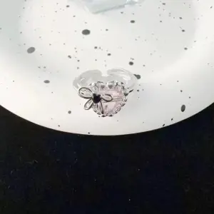 19# Double Layers Loving Heart Ring J0574