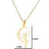 Wholesale Jewelry Fashion Butterfly 201 Stainless Steel 18K Gold Plated Plating Stainless Steel Necklaces