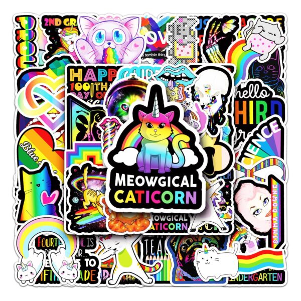 Wholesale 50 colorful cartoon graffiti personalized diy stickers scooter laptop luggage decorative stickers