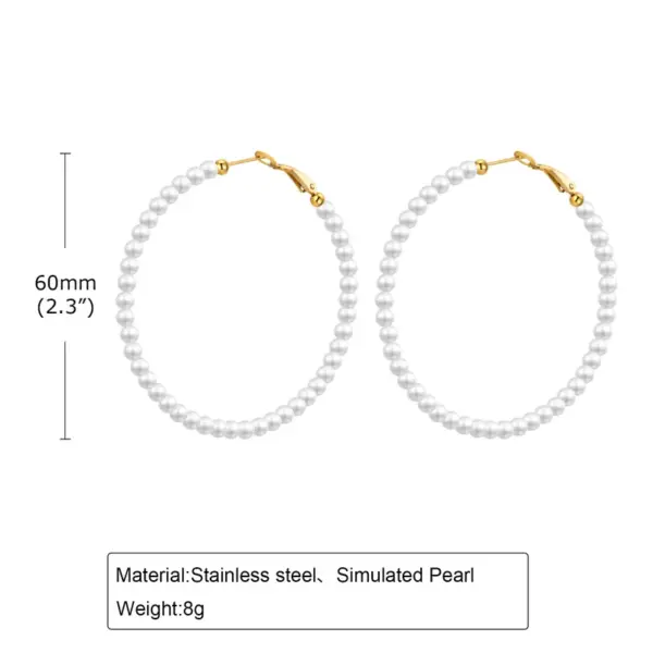 Wholesale PVD Coated Geometric 303 Stainless Steel Simple Style Waterproof Non Tarnish 304 Stainless Steel Hoop Earrings