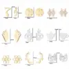 Wholesale PVD Coated 18K Gold Real Gold Plated Star Moon Spider Web 304 Stainless Steel Modern Style Waterproof Non Tarnish Ear Studs