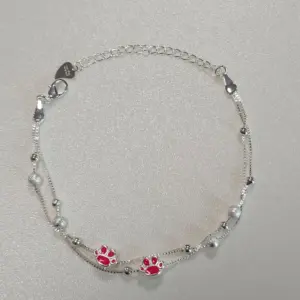 Double-Layer Double-Sided Cat's Paw Bracelet (Epoxy Dark Pink)