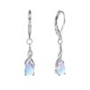 Wholesale Fashion Moonstone water drop earrings long tassel Super fairy pear-shaped diamond labradorite personality ear buckle ear jewelry