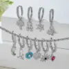 Wholesale 1 Piece Fashion Eye Butterfly Inlaid Zircon Copper Drop Earrings