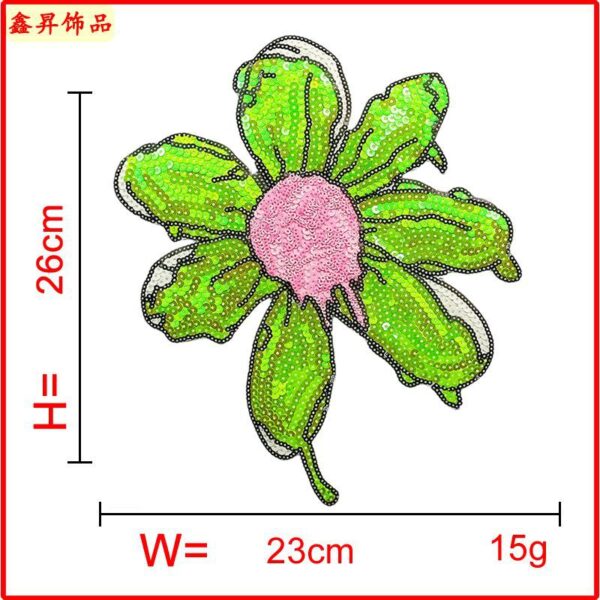 Wholesale Personalized exquisite flower heart-shaped eye clothing aessories sequin embroidery jewelry sequin embroidery cloth patch factory direct sply