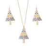 Wholesale Christmas tree dripping rhinestone pendant earrings