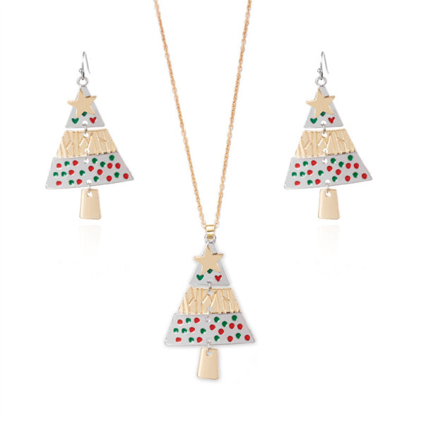 Wholesale Christmas tree dripping rhinestone pendant earrings