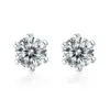 Wholesale 1 Pair Casual Simple Style Geometric Heart Shape Inlay Copper Zircon White Gold Plated Ear Studs