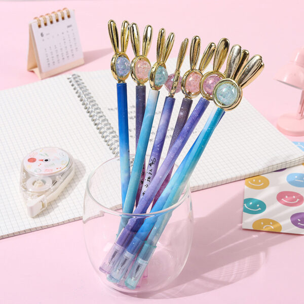 Wholesale Creative Korean style rabbit neutral pen cartoon cute gift pen office pen student stationery black