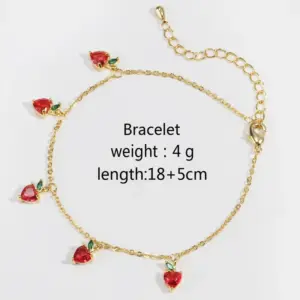 Golden Red Lychee Bracelet