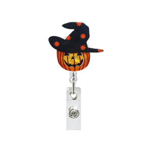 Orange particle black hat pumpkin