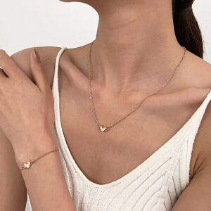03 Gold bracelet + necklace