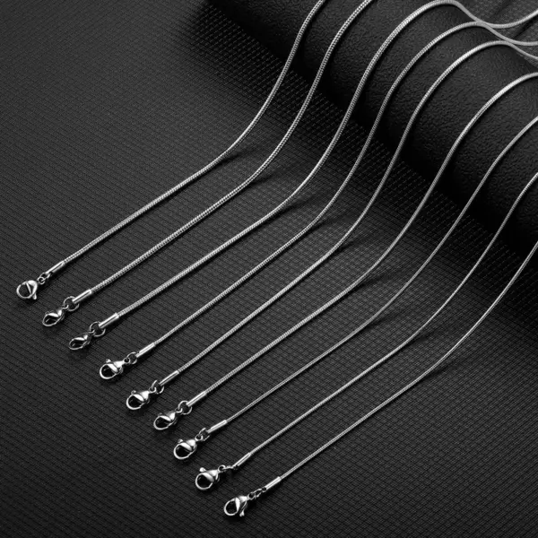 Wholesale U Shape Solid Color Stainless Steel Simple Style 201 Stainless Steel Necklace