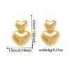 Wholesale Style 18K Gold Stainless Steel Compression Oil Earrings Irregular Stainless Steel Stud Earrings