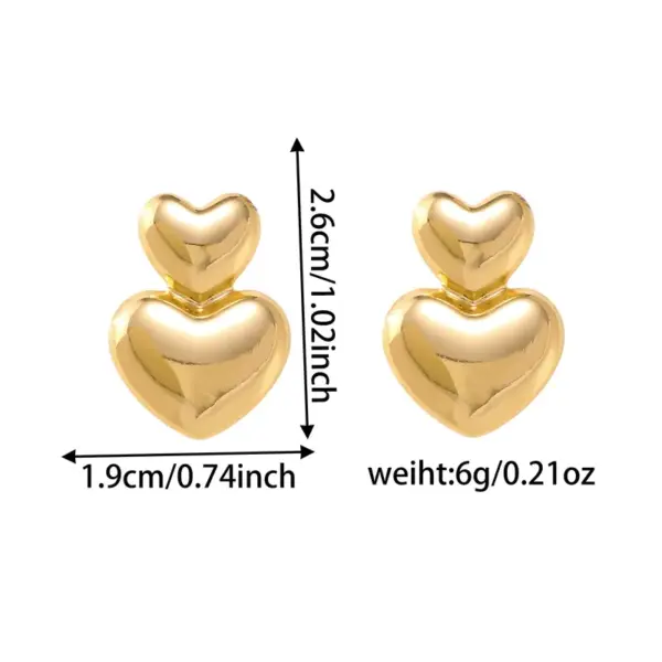 Wholesale Style 18K Gold Stainless Steel Compression Oil Earrings Irregular Stainless Steel Stud Earrings