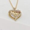 Wholesale Cross-border New Product Amazon TEMU Heart Flower Ladieswear's Day MOM Diamond Zircon Necklace Simple Pendant